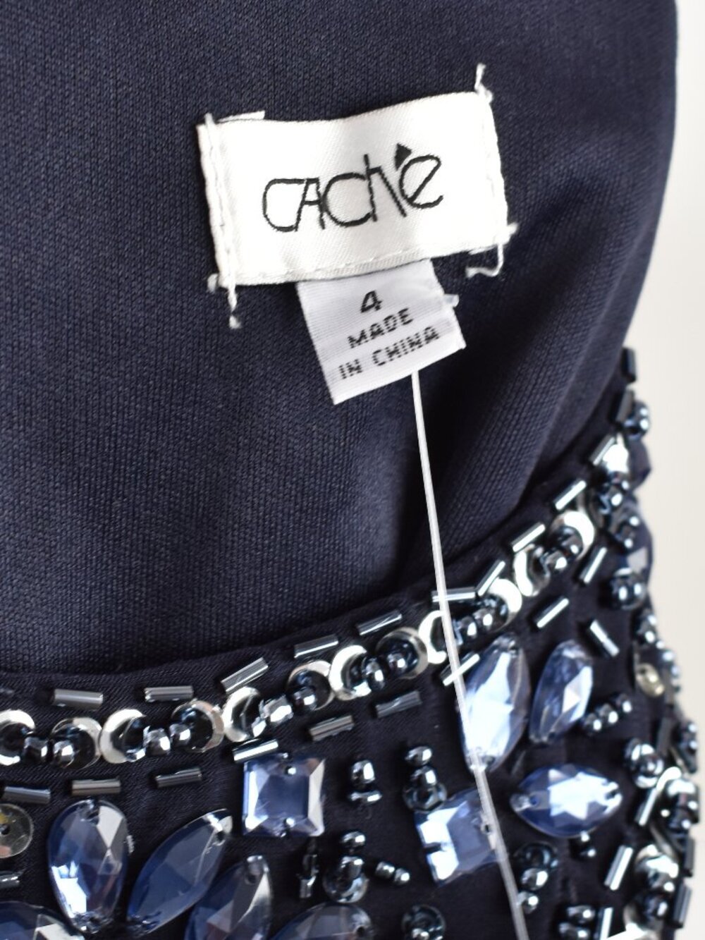 Cache Beaded Sheath Cocktail Dress NEW - 4 - Picture 11 of 12
